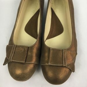 Faconnable Italian Leather Ballet Flats Size 8.5 W
